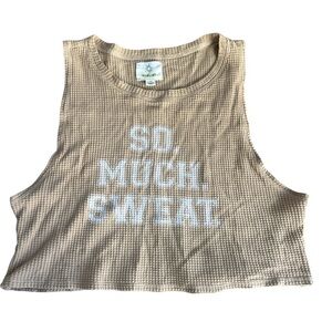 Aerie Offline So Much Sweat Cropped Waffle Top Size Small